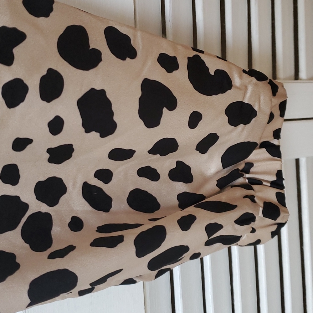 AQUA Leopard Print Cropped Cargo Joggers Size XS - Picture 6 of 8